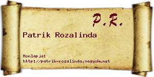 Patrik Rozalinda névjegykártya